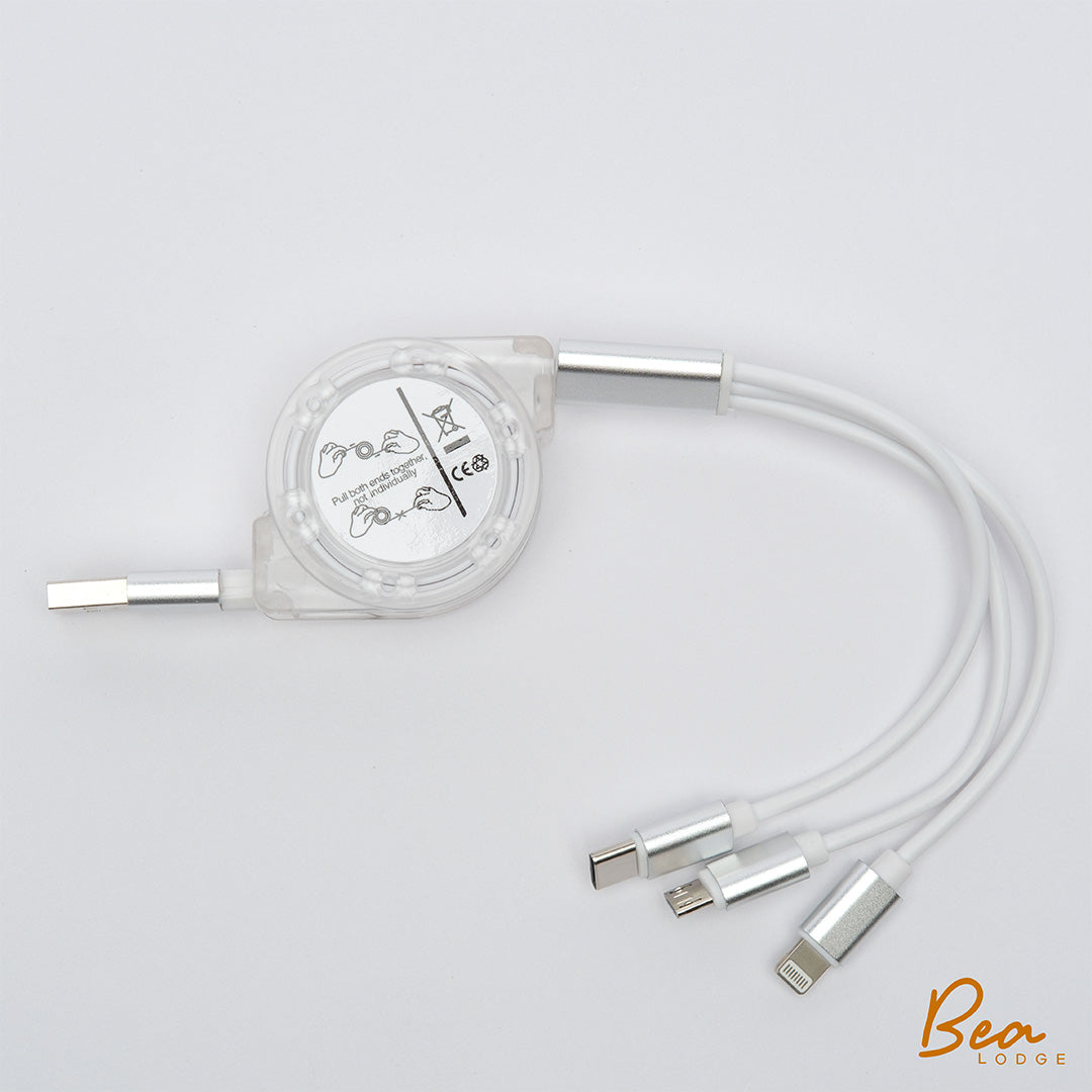 Clear Plastic 3in1 USB cable