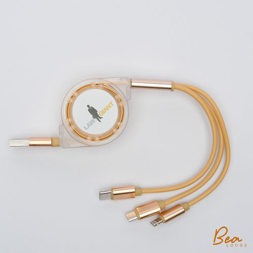 Clear Plastic 3in1 USB cable