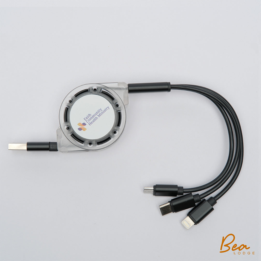 Clear Plastic 3in1 USB cable