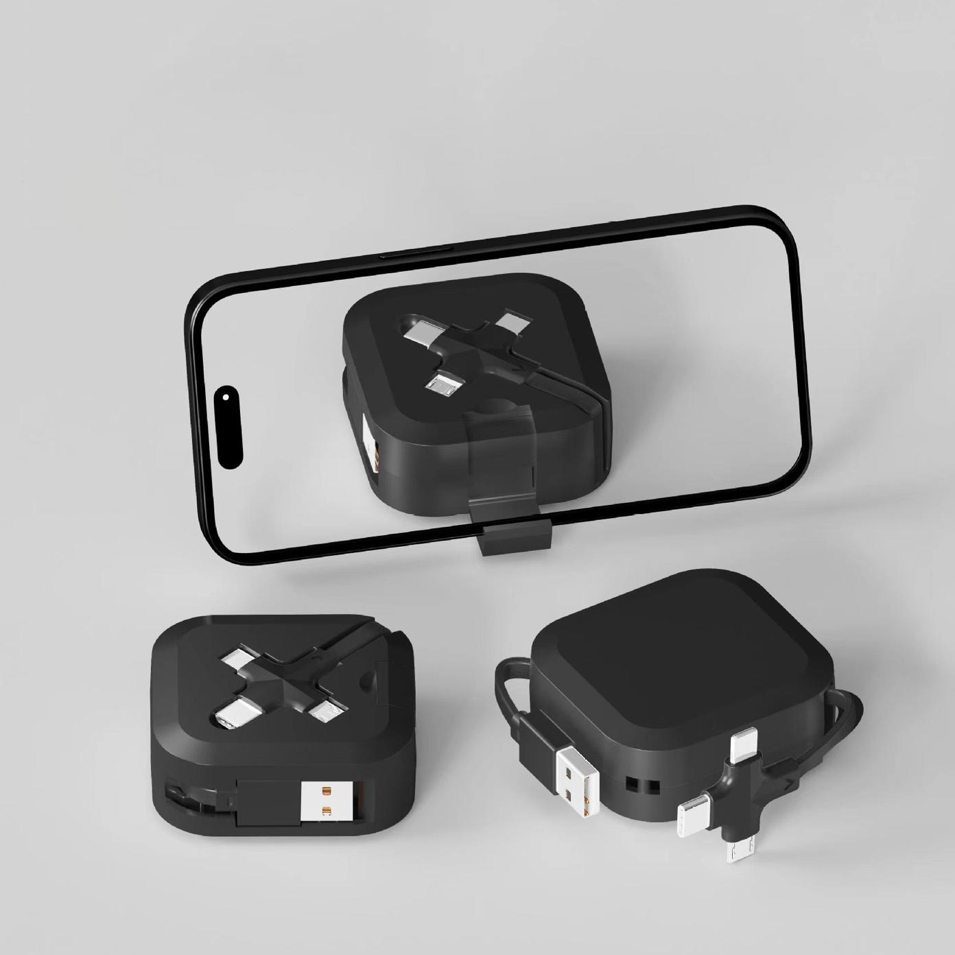 Plastic square 3in1 USB cable